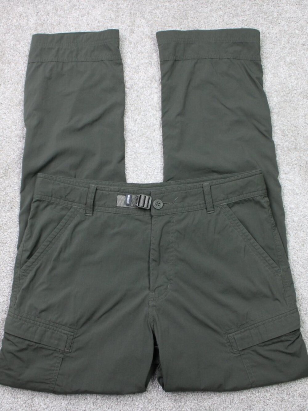 REI Co-Op Pants Mens 32x32 Green Saraha Roll Up Relaxed Fit Cargo Belted Stretch